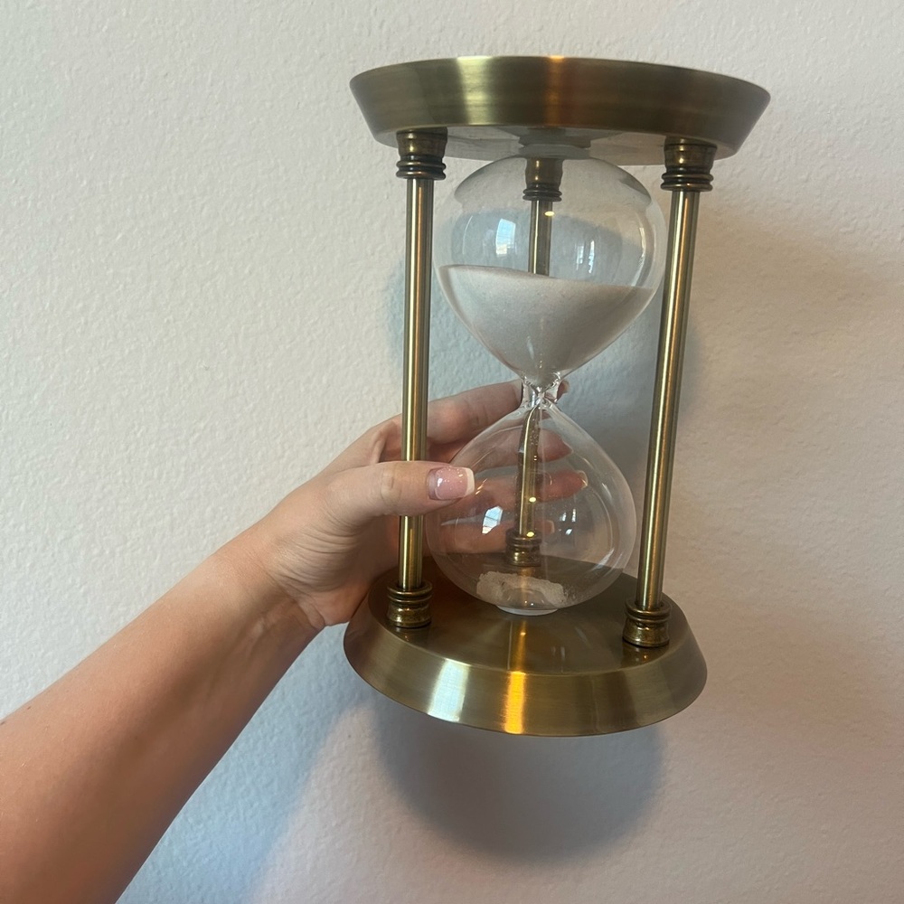 Elegant Brass Hourglass Timer